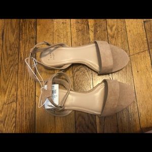 BRAND NEW- nude ankle strap sandals